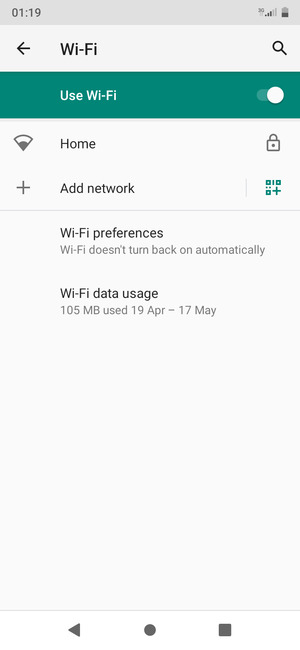 Select the wireless network you want to connect to
