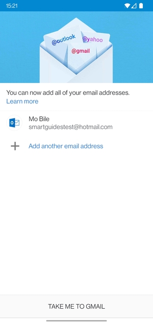 Select TAKE ME TO GMAIL