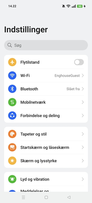 Vælg Mobilnetværk