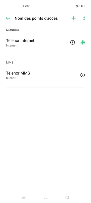 Sélectionnez le bouton du Menu