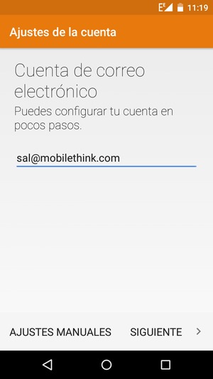 Introduzca su Dirección de correo electrónico y seleccione SIGUIENTE