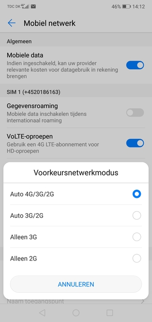 Selecteer uw voorkeursoptie