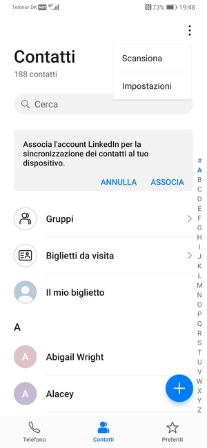 Seleziona Impostazioni