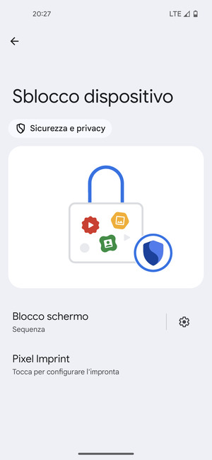 Il tuo telefono è ora protetto dal blocco schermo