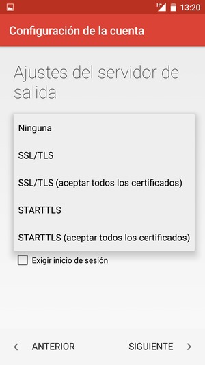 Seleccione Ninguna y SIGUIENTE
