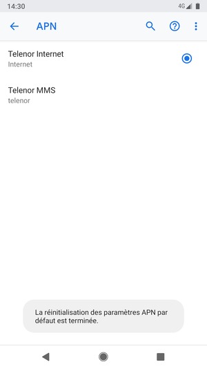 Sélectionnez le bouton du Menu