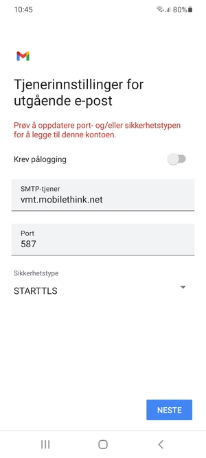 Velg Sikkerhetstype