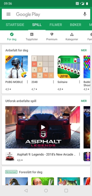 Velg søkefelt