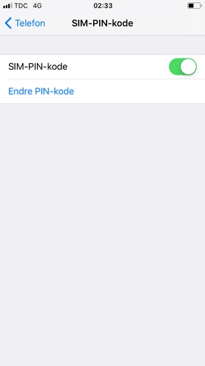 Velg Endre PIN-kode
