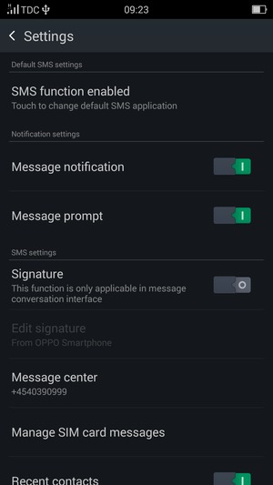 Select Message center