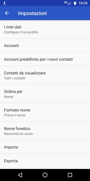 I tuoi contatti verranno salvati sul tuo Motorola