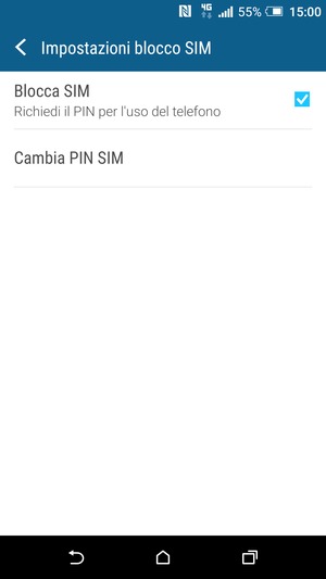 Seleziona Cambia PIN SIM