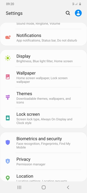To activate your screen lock, go to the Settings menu and select Lock screen