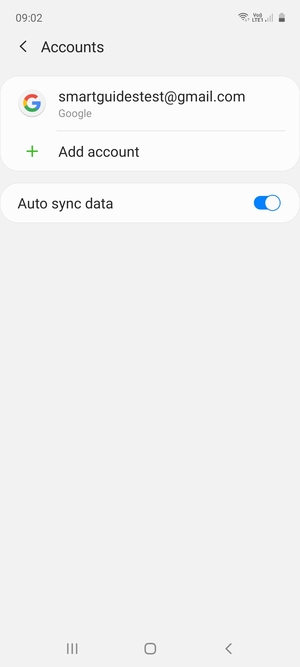 Select your Google account