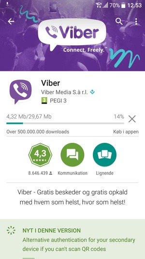 Afvent at installeringen er afsluttet