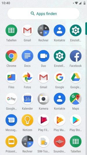 Wählen Sie Einstellungen