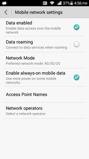 Select Access Point Names