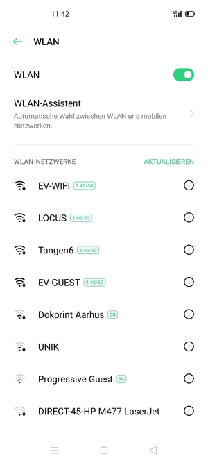 Wählen Sie das Wireless-Netzwerk, zu dem Sie eine Verbindung herstellen möchten