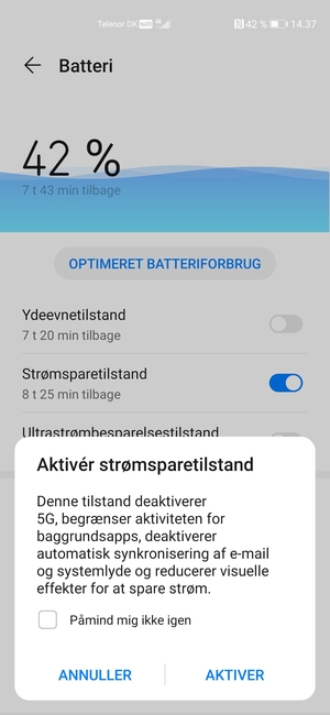 Vælg AKTIVER
