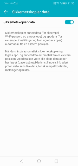 Velg tilbake-knappen