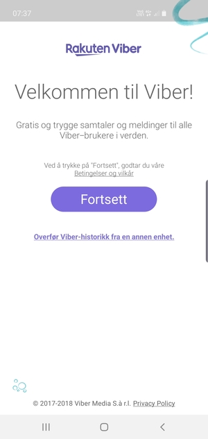 Applikasjonen er klar til bruk