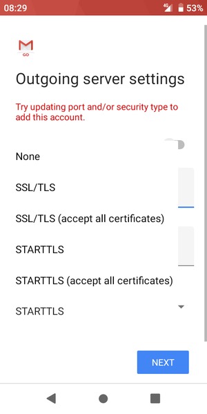 Select None and  NEXT