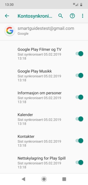 Forsikre deg om at Kontakter er valgt