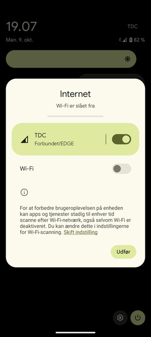 Vælg Udfør