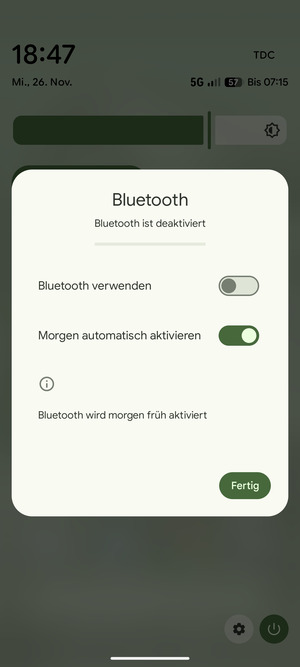 Wählen Sie Fertig