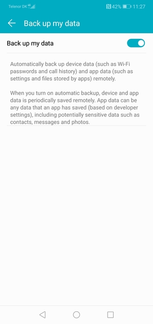 Select the Back button