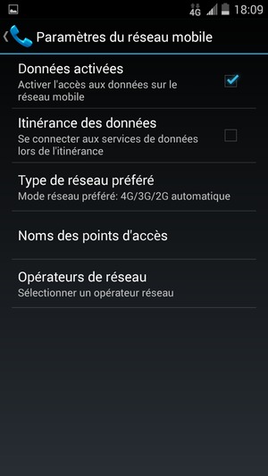 Sélectionnez Noms des points d'acces