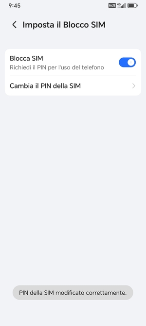 Il tuo PIN della SIM è stato modificato