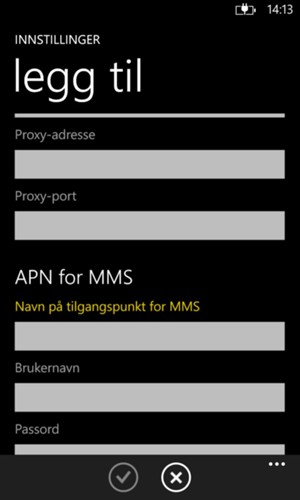 Bla ned og skriv inn MMS-informasjon