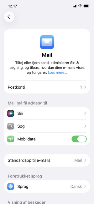 Din konto er klar til brug