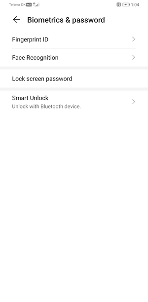 Select Lock screen password