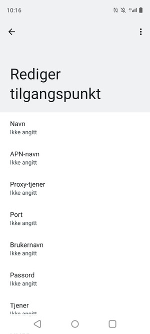 Skriv inn internett-informasjon