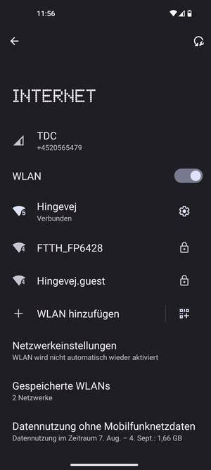 Sie sind nun mit dem WLAN-Netzwerk verbunden