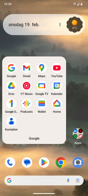 Vælg Gmail