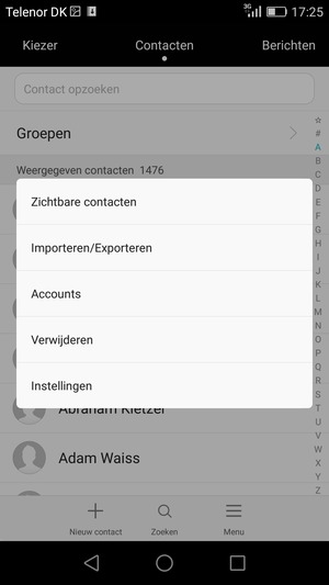 Selecteer Importeren/Exporteren