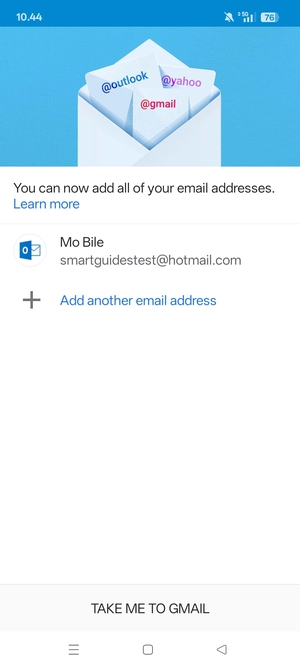 Select TAKE ME TO GMAIL