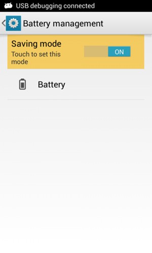 Select Saving mode