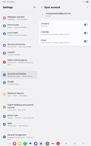 Your contacts from Google will now be synced to your Galaxy