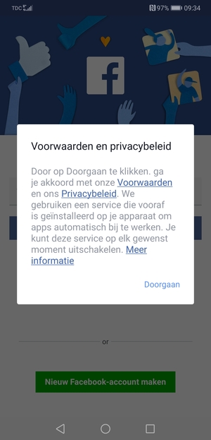 Selecteer Doorgaan