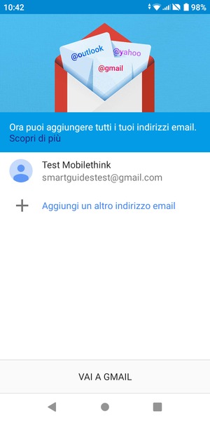 Seleziona VAI A GMAIL