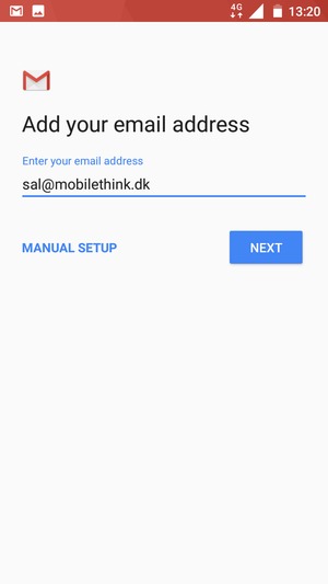 Enter your Email address and  select NEXT