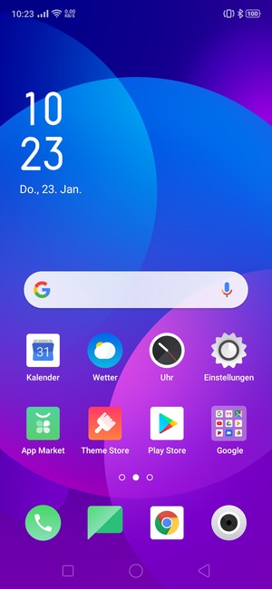 Wählen Sie die Letzten Apps-Taste