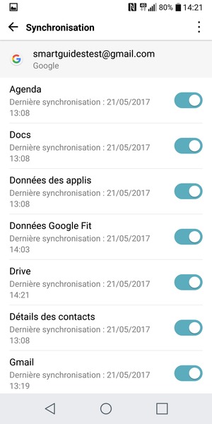 Sélectionnez le bouton du Menu
