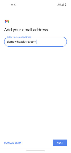 Enter your Email address and select NEXT