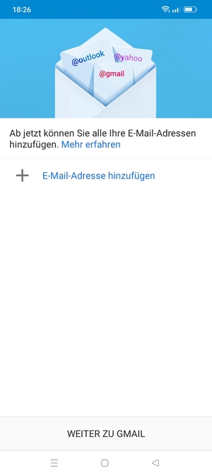 Wählen Sie E-Mail-Adresse hinzufügen