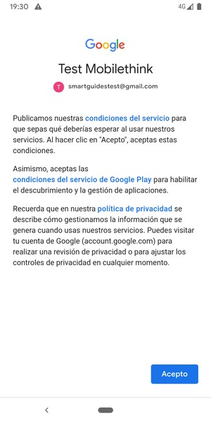 Seleccione Acepto